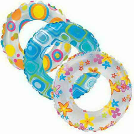 Круг надувной для плавания "Lively Print Swim Rings" (3-6 лет) диаметр 51 см (3 в асс) Intex 59230NP