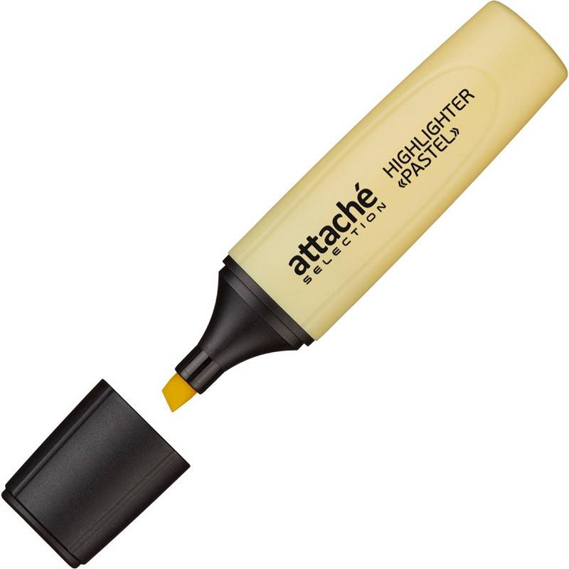Маркер выделитель текста Attache Selection Pastel 1-5 мм желтый 958586