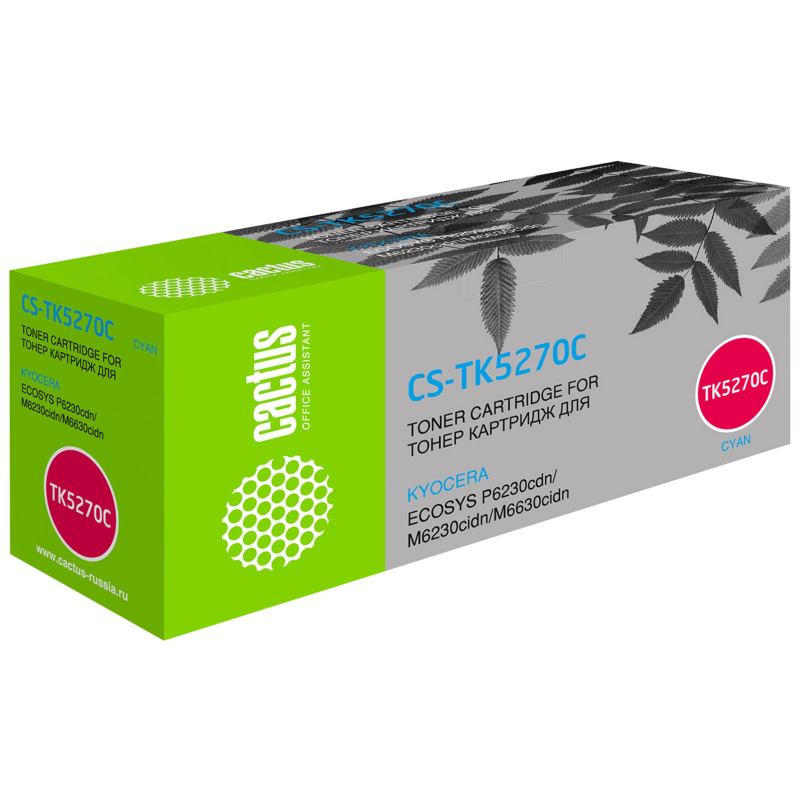 Картридж лазерный Cactus TK-5270C гол. для Kyocera Ecosys 6230cdn/M6230 1665265