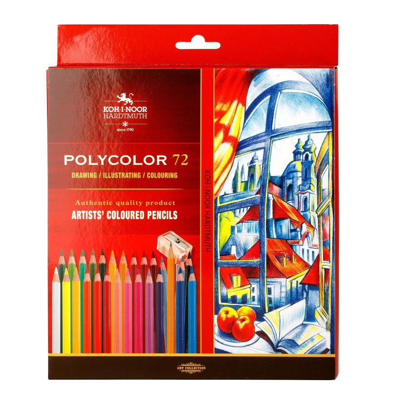 Карандаши цветные худож polycolor 3837 72цв/наб картон.упак. 3837072007KZ Koh-I-Noor 1618093