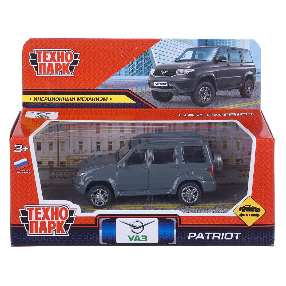 Машина металлическая Уаз Патриот, 10,5 см, инерция, черный, Технопарк PATRIOT-11-BK