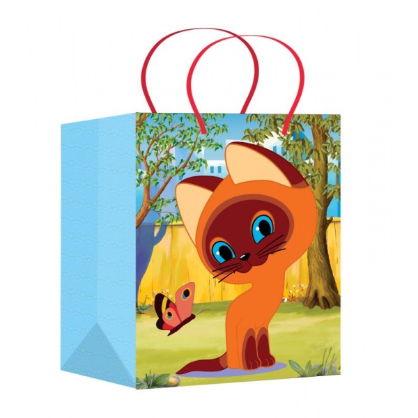 Пакет подарочный Союзмультфильм матовый, размер M, "Котёнок Гав" Чудо праздник PM-122044-CG