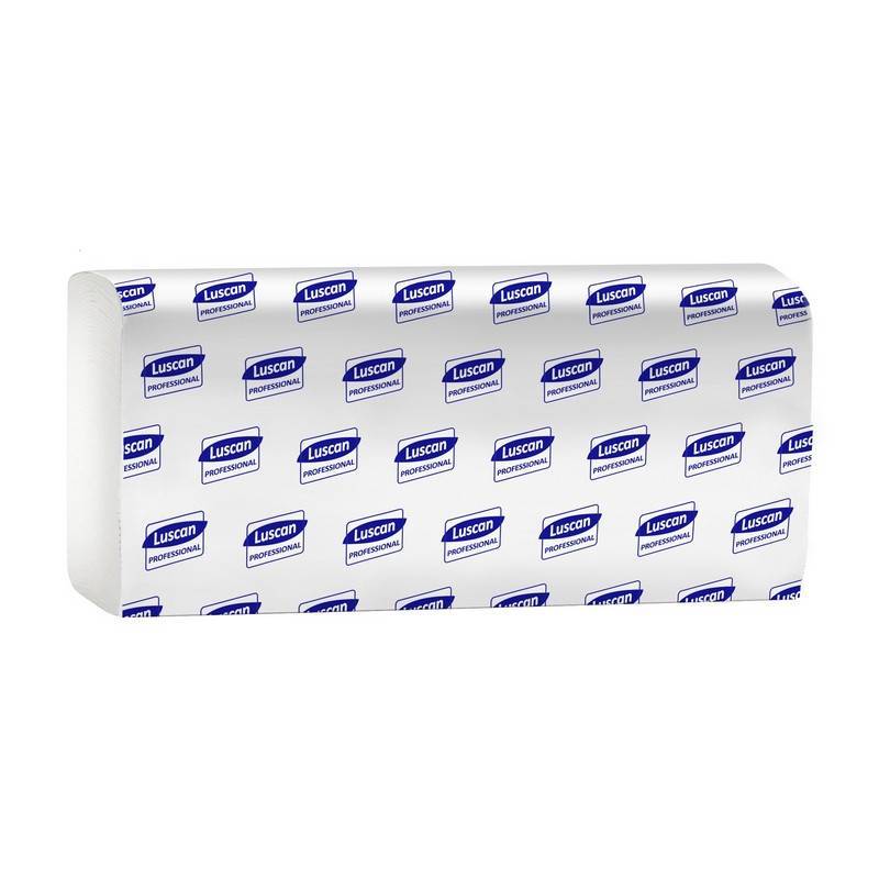 Полотенца бумажные лые Luscan Professional M-сложения 2-слойные 21 пачка по 150 л (арт.601116)