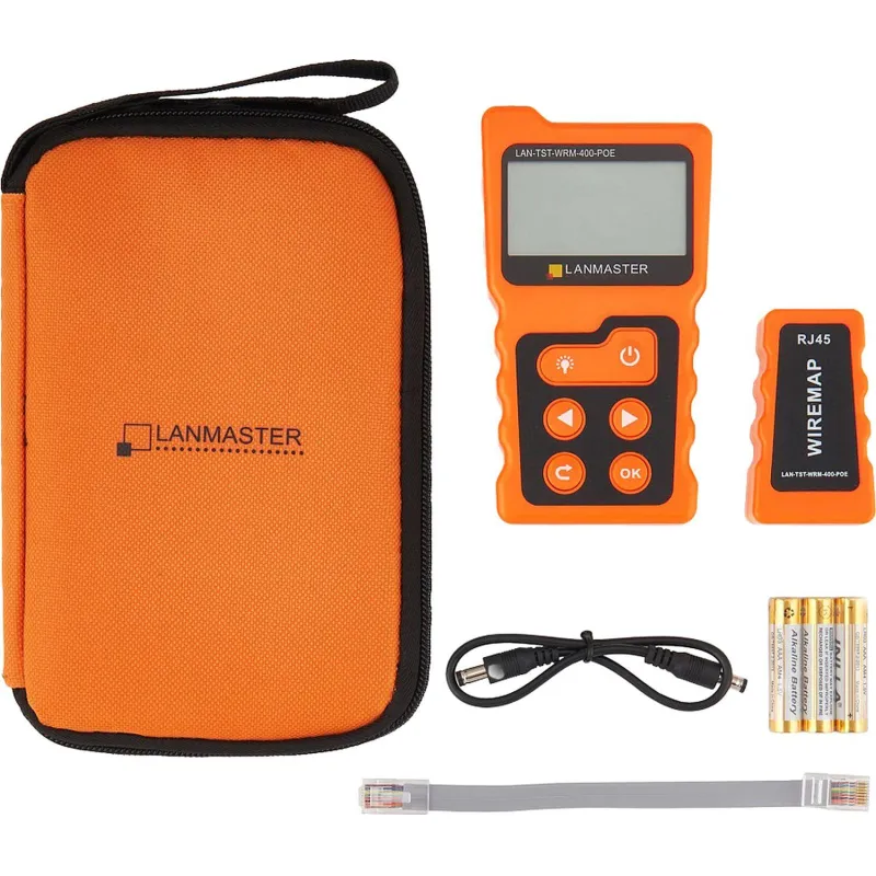 Тестер LANMASTER LAN-TST-WRM-400-POE с дисплеем, с опред. параметров POE 2167599