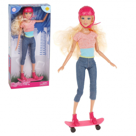 Набор игровой: «На прогулке», 1 кукла, 2 предметов в комплекте DEFA LUCY 8375 pink