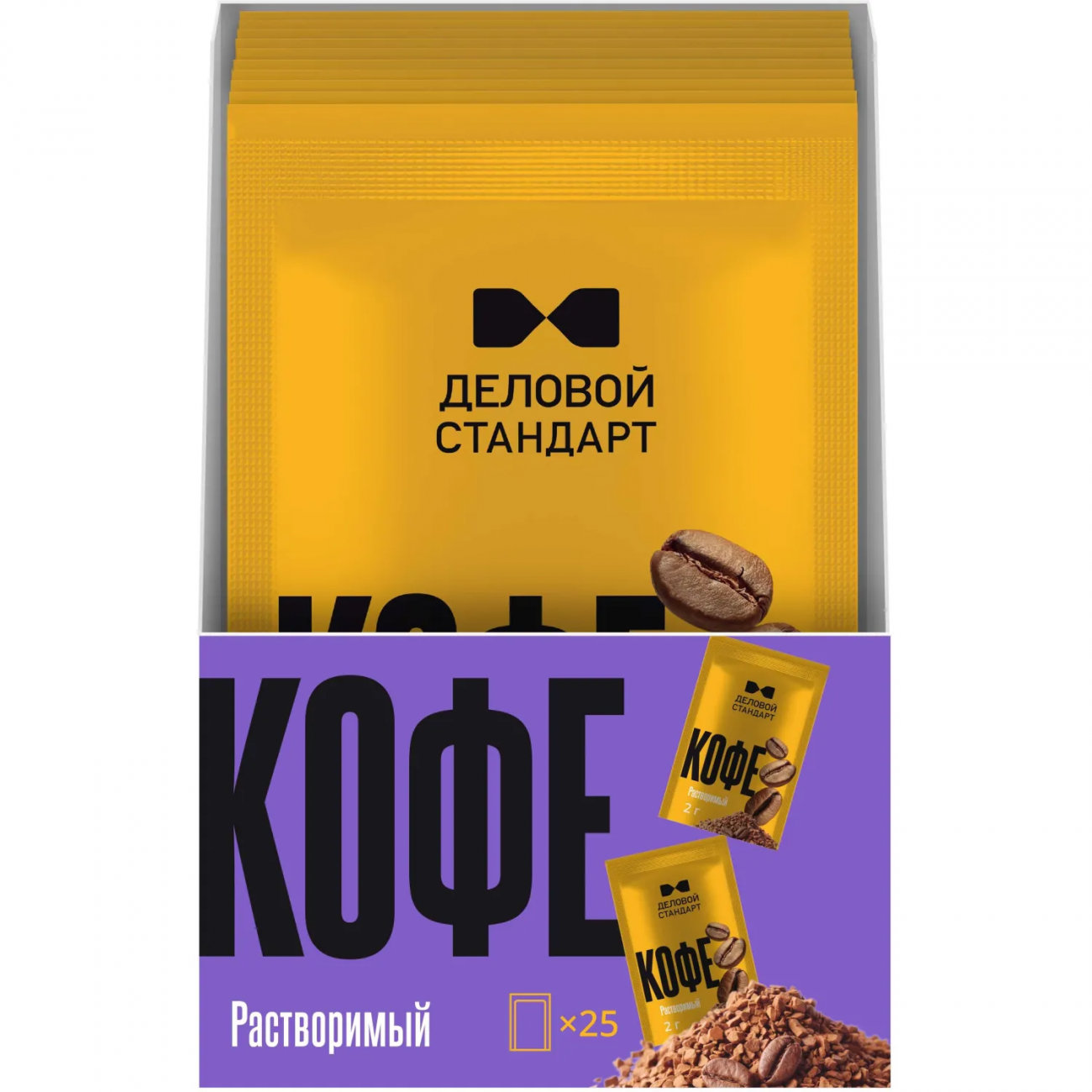 Кофе растворимый Деловой Стандарт порционный 2гх25шт/уп 2242657