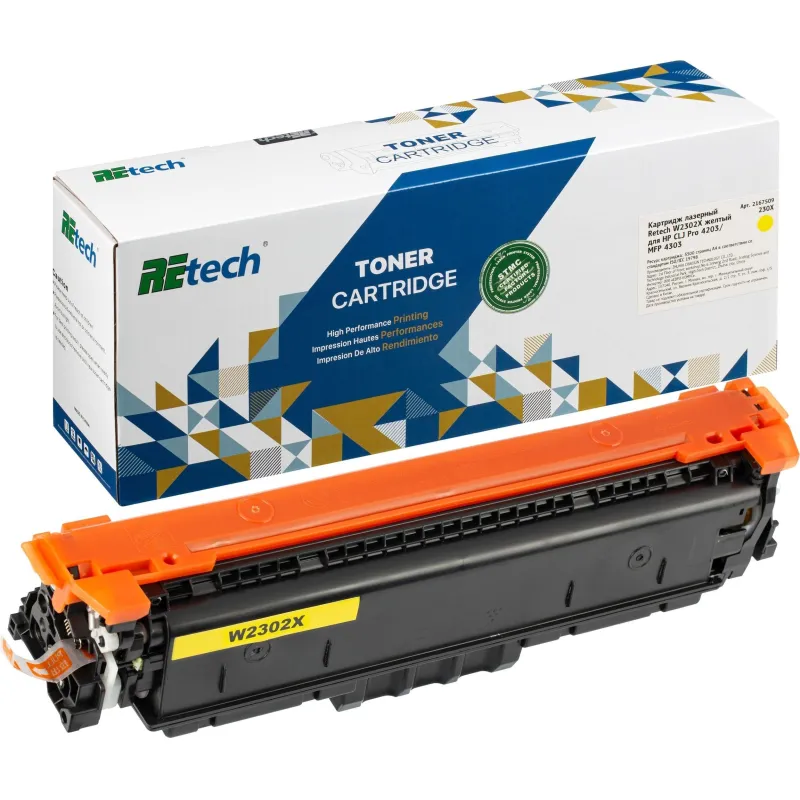 Картридж лазерный Retech W2302X жел. для HP CLJ Pro 4203/MFP 4303 2167509