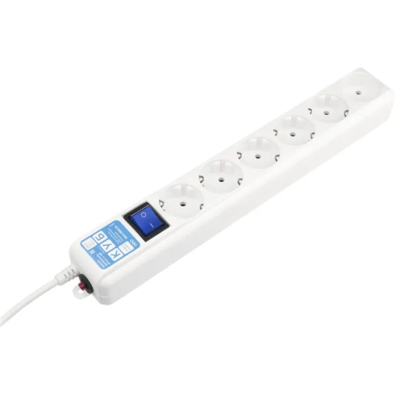Сетевой фильтр Power Cube PRO, белый, 5м, 6р, 16А (3x1,5мм2)(SPL6-16-P-5М) 1634356