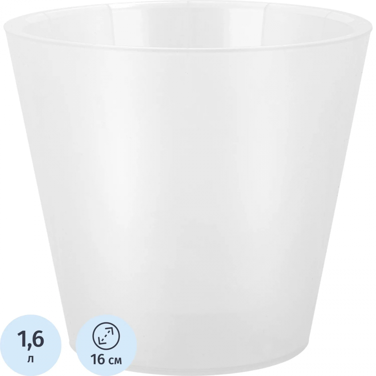 Горшок д/цветов London Orchid D160мм,1,6л бел перламутровый ING1558БЛПЕРЛ InGreen 2416718