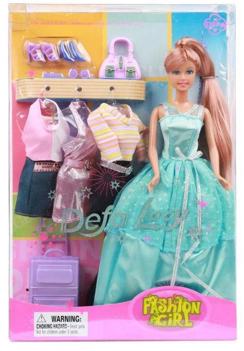 Кукла с нарядами и аксессуарами Fashion Girl, 29 см DEFA 8012d