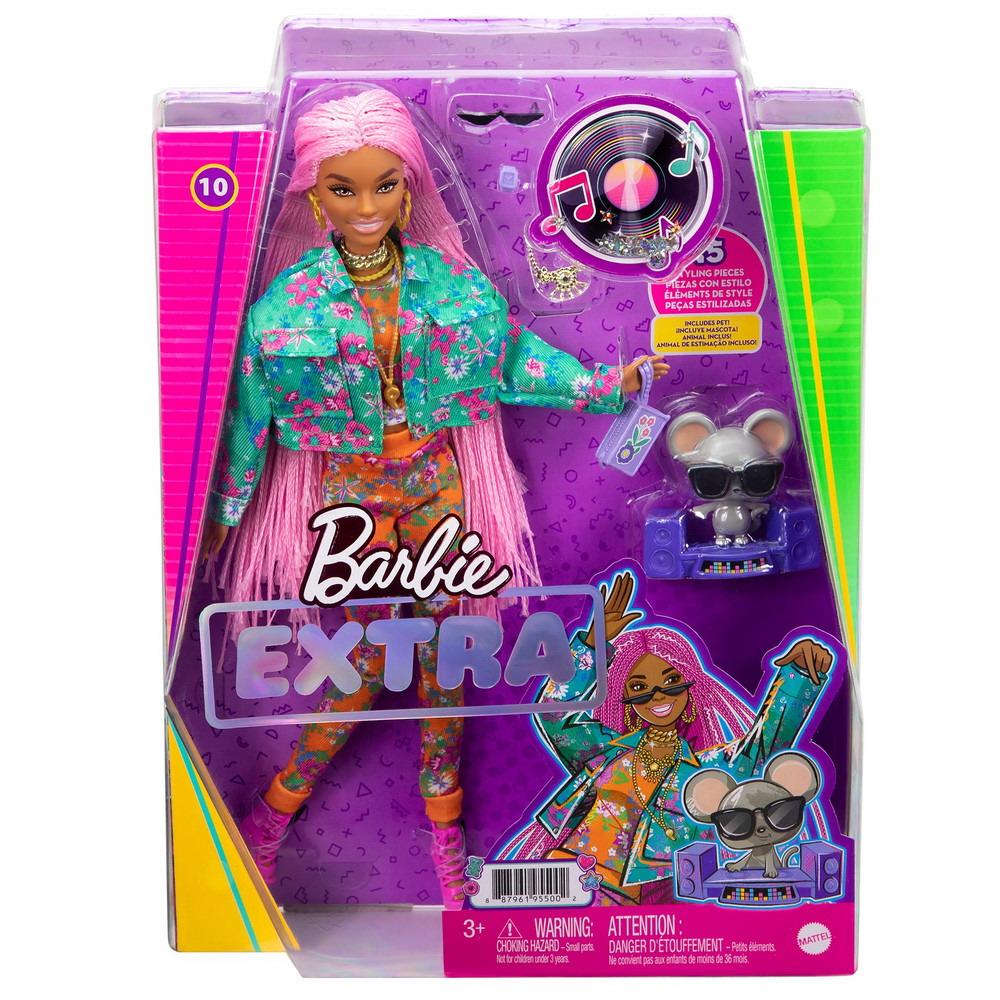 Кукла Barbie Extra Барби Экстра с розовыми косичками gxf09