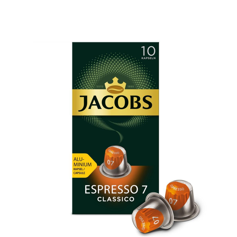 Кофе в капсулах JACOBS Espresso 7 Classico, 10x5г 1155682