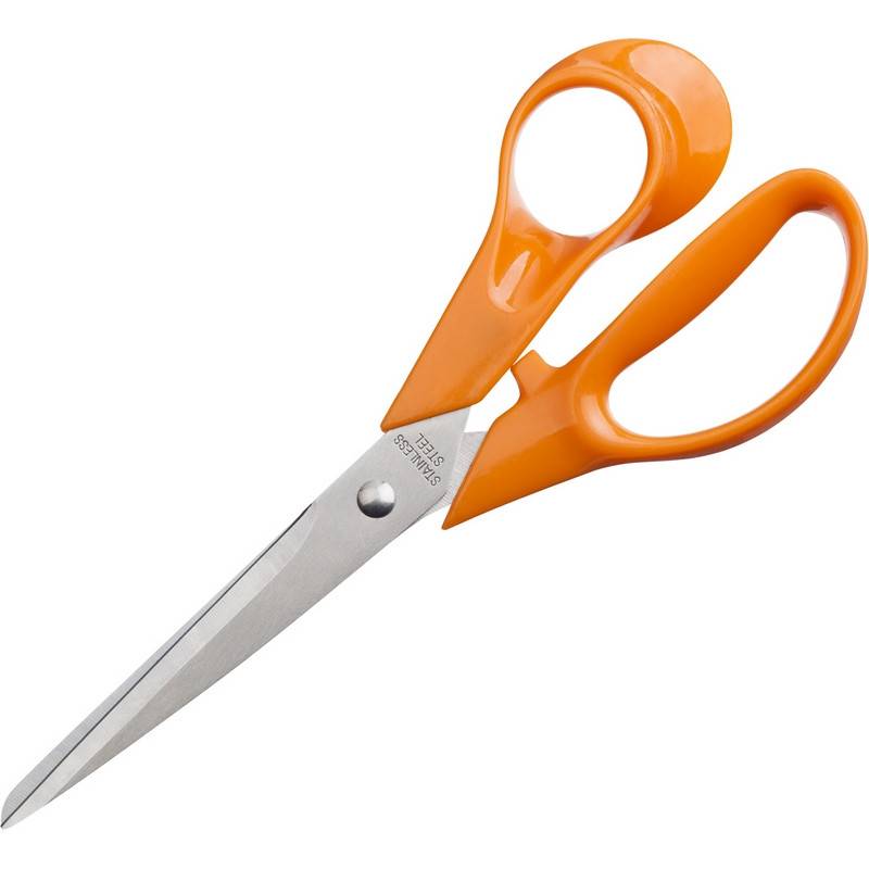 Ножницы Attache Orange 177 мм с пластиковыми анатомическими ручками оранжевого цвета 280473