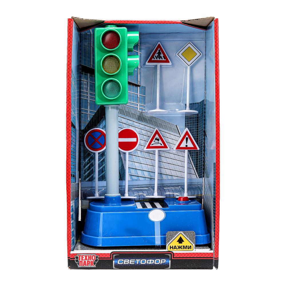 Модель пластик свет+звук большой светофор, 21 см. Технопарк SB-15-01-1-OB (24)
