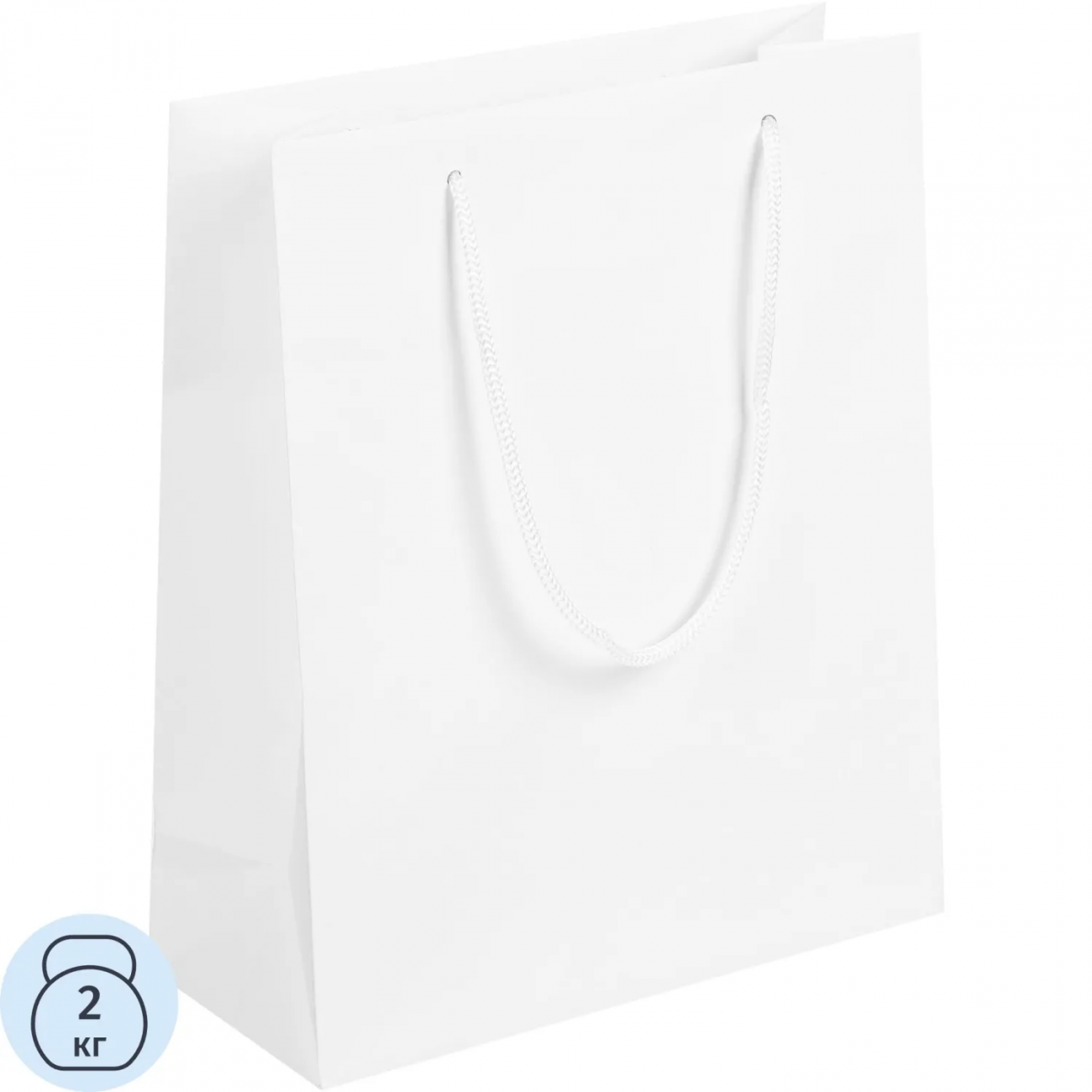 Пакет подарочный бумажный Vid M, белый 20971.61 Проект 111 2391057 20972