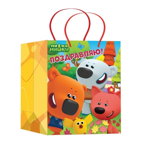 Пакет подарочный матовый размер M, "Ми-ми-мишки" Чудо праздник PM-123135-MM