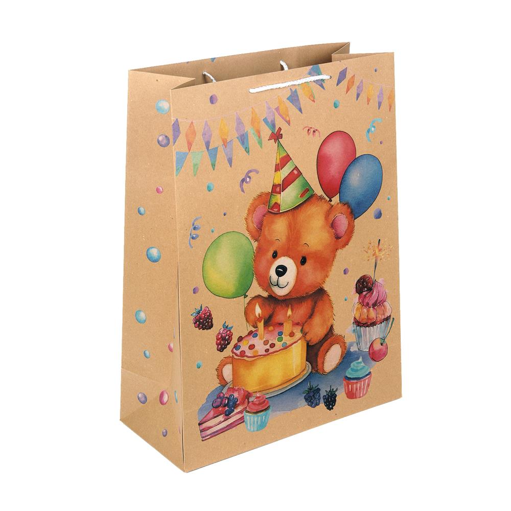 Пакет подарочный крафт XL, "Мишка", 140 гр/м Чудо праздник PXL-124693-MK