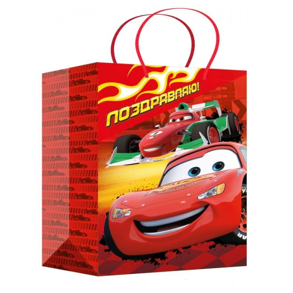 Пакет подарочный матовый, размер Мl, "Машинки. Поздравляю" Чудо праздник PML-122053-C