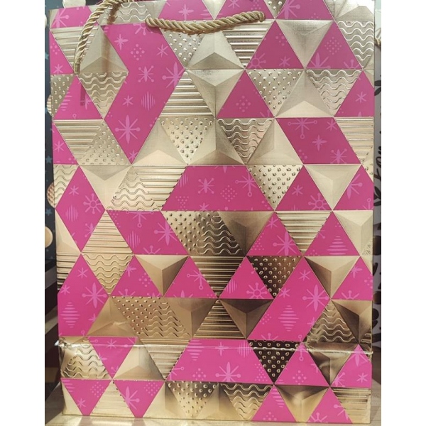 Пакет подарочный с тиснением, геометрия, размер L Чудо праздник PTL-10-G1