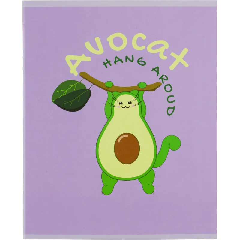 Тетрадь общая А5 48л Avocat фиол.клет,скреп, ВД-лак №1 School 1819927