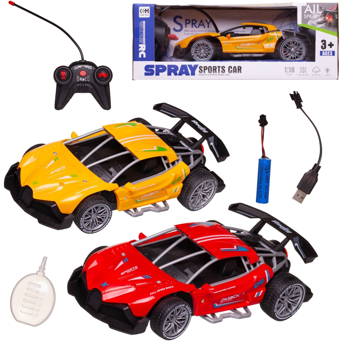 Машина р/у гоночная Junfa toys, 1:18, 27Мгц, изменяемый корпус, с эффектом выхлопного пара, 2 в асс. WD-22983