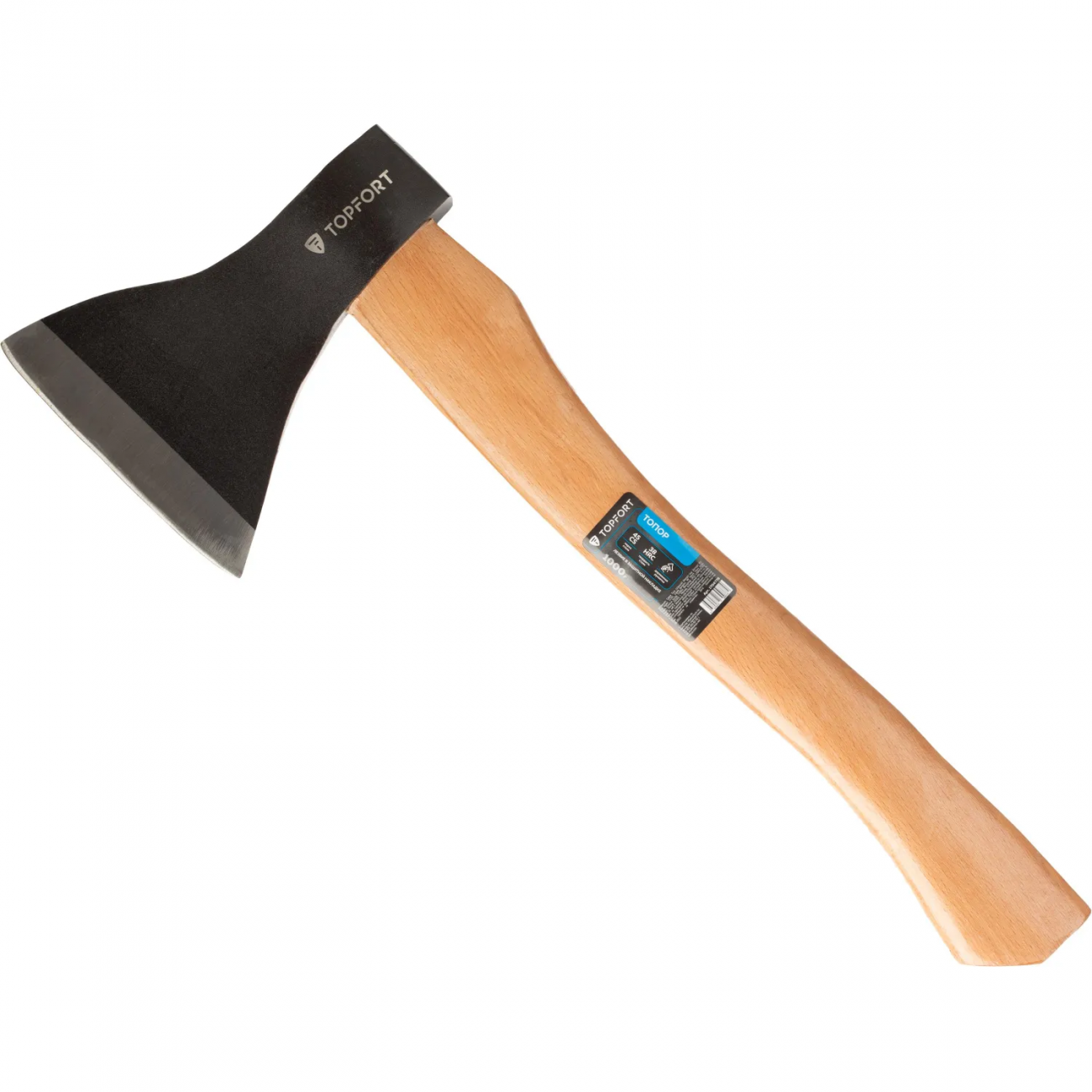 Топор 1000 г из углеродистой стали Topfort деревянное топорище 1704778
