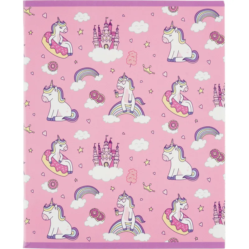 Тетрадь общая А5 48л Uniland роз патерн,клет,скреп, ВД-лак №1 School 1819915