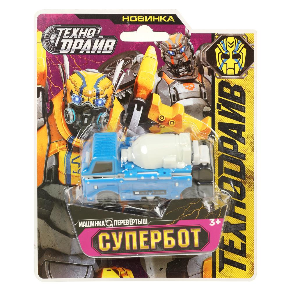 Машинка-игрушка Супербот трансформер-вывертыш, 14х17х3 см. Технодрайв 2010L076-RS4