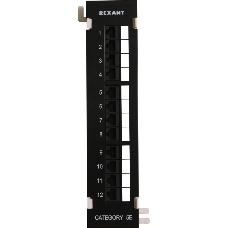 Патч-панель коммутационная REXANT (04-0020)настен.12 порт.UTP,RJ-45,CAT 5e 2111823