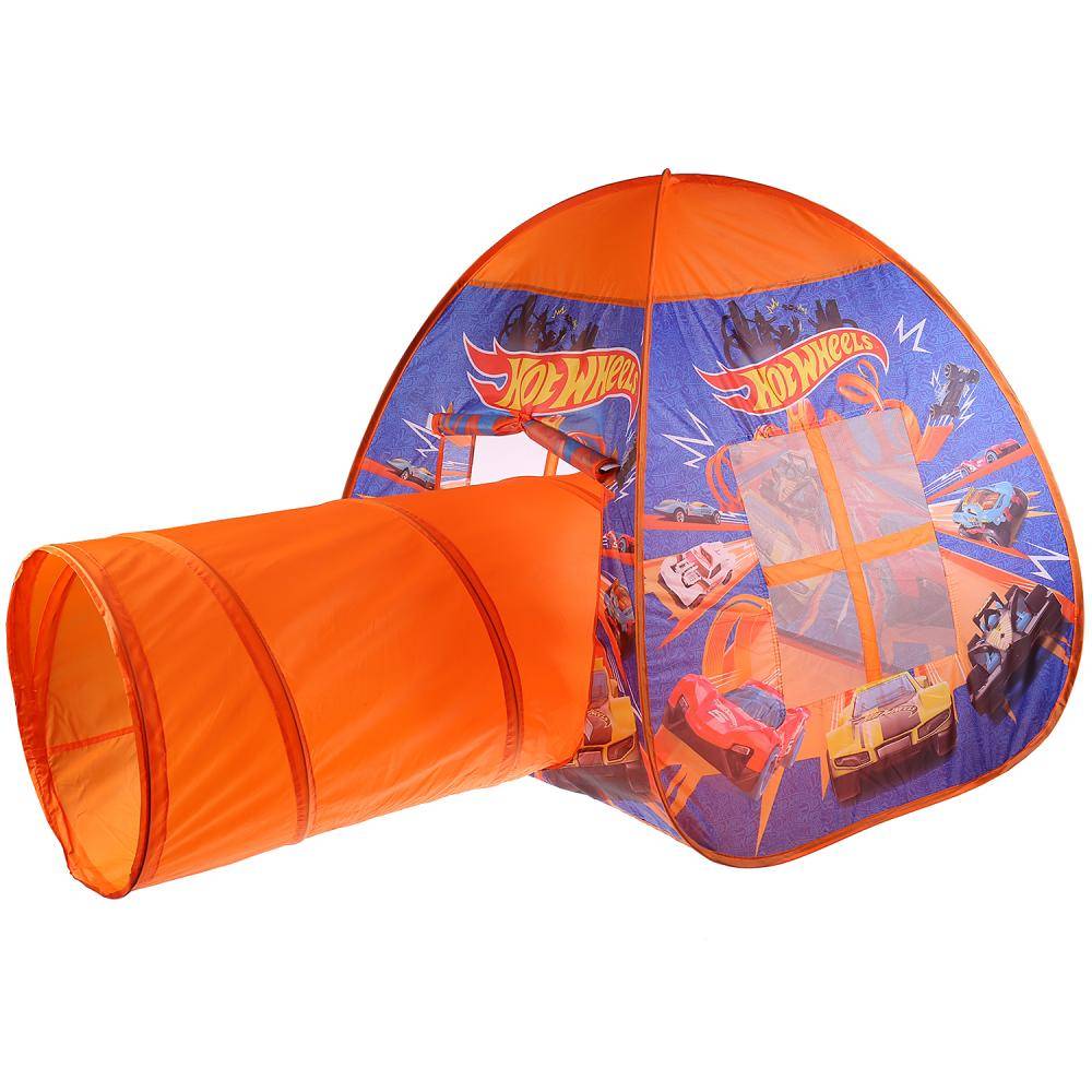 Палатка детская игровая "Хот Вилс" с тоннелем, 87x95x95,46x100 см. в сумке Играем вместе GFA-TONHW01-R