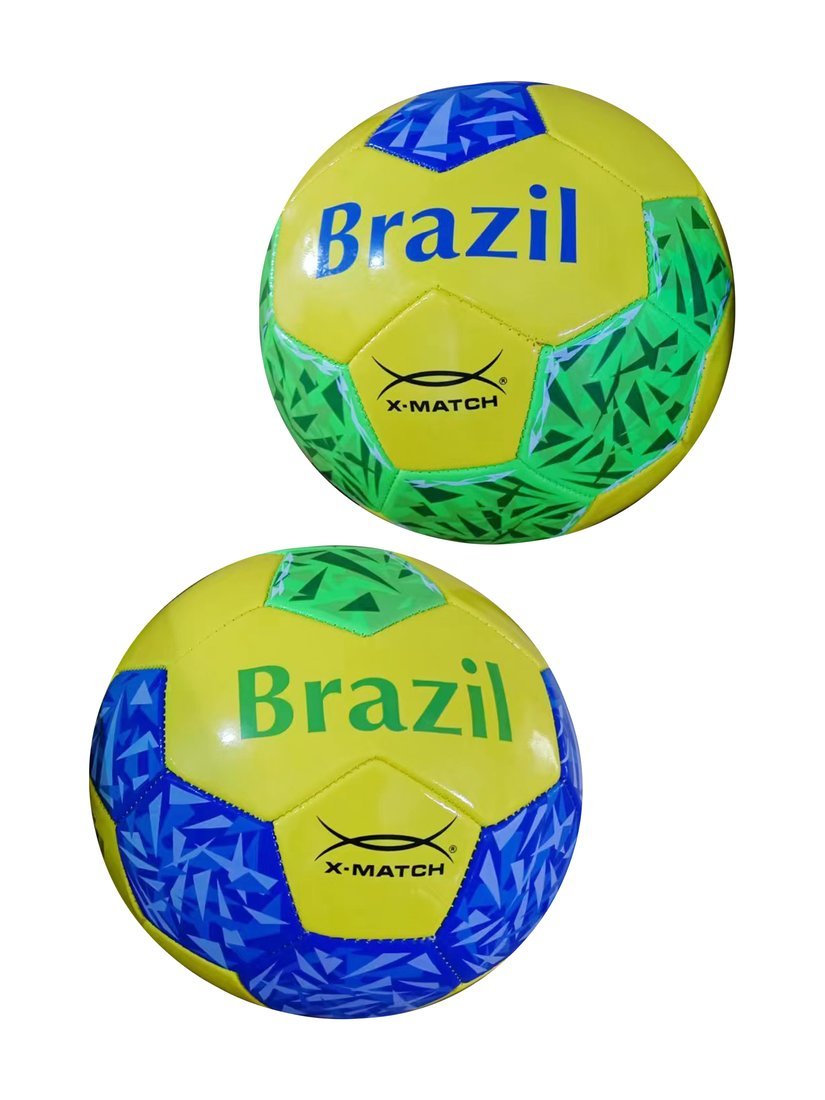 Мяч футбольный Бразилия, 1 слой PVC 1.8 мм, размер 5, X-Match 57059