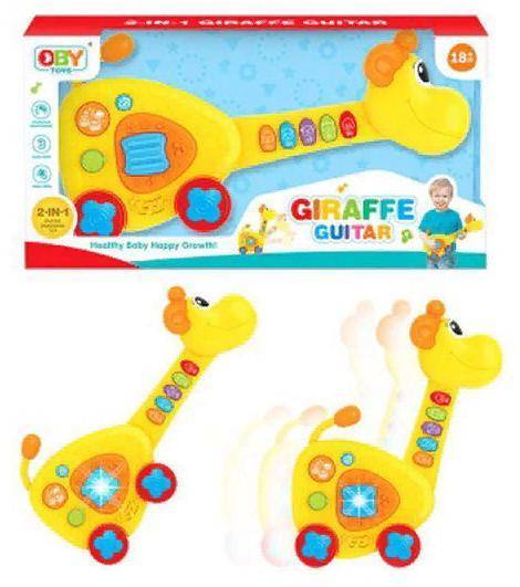 Игрушка для малышей "Жираф/музыкальный центр" 2в1, свет/звук Junfa O-1155