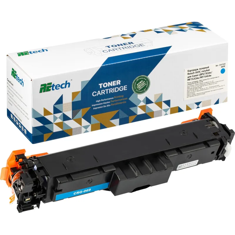 Картридж лазерный Retech 069C гол. для Canon LBP673Cdw/MF752Cdw/MF754Cdw 2167544 5093C002