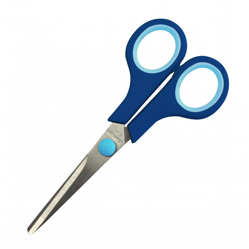 Ножницы Attache Economy 140 мм с пласт. прорезин. ручками, цвет синий 1286380