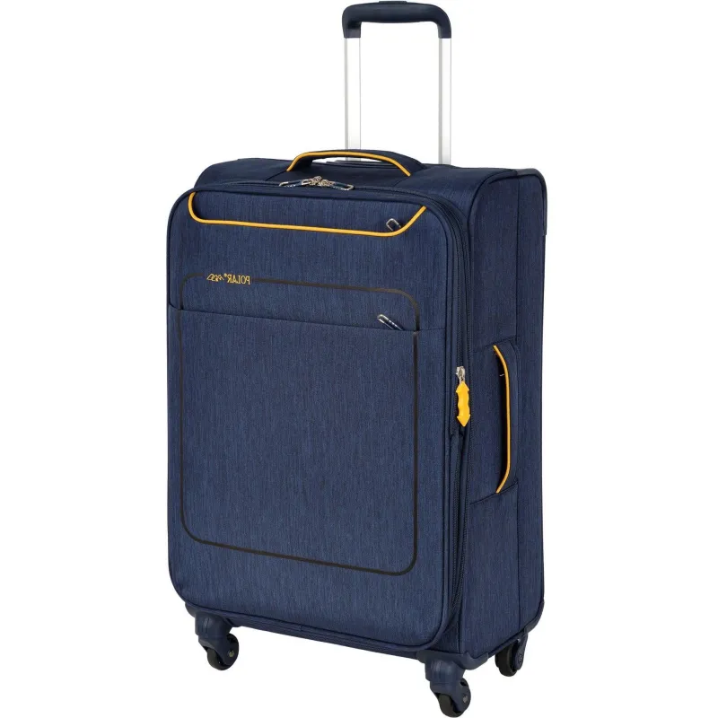 Чемодан средний тканевый облегченный Р1919 (3-ой) D.Blue (24) т.синий Polar 2052451 Р1919 (3-ой) D.Blue (24") т.синий чемода