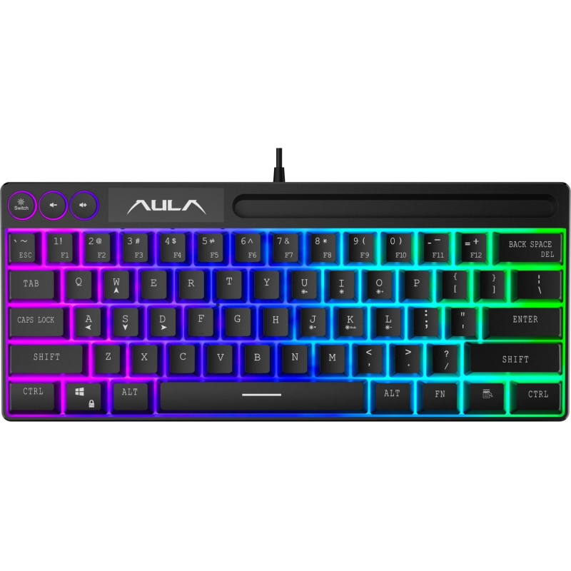 Клавиатура AULA F3061 Мембранная проводная USB,Подсветка, 61кл 1857504 80003283