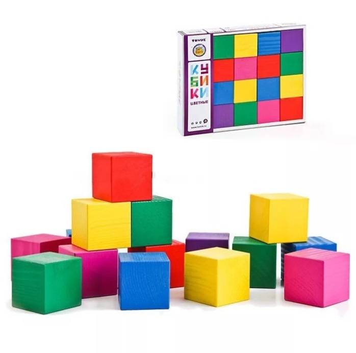 Цветные кубики, 20 шт, игрушка Томик 2323