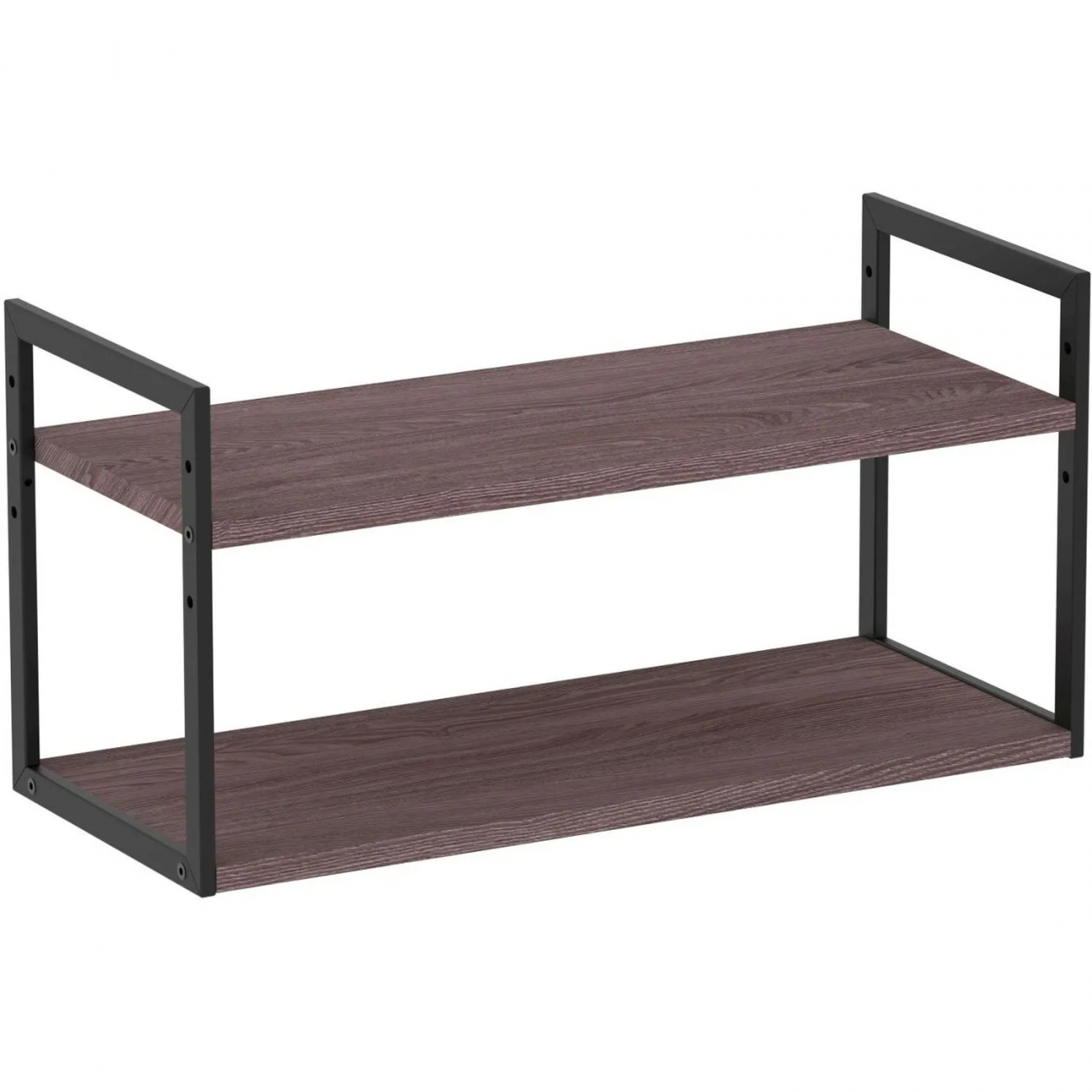 Полка TI_настен/настоль Комус Онега-6 250х600 мет чер/ЛДСП ясень анкор тем 2216044