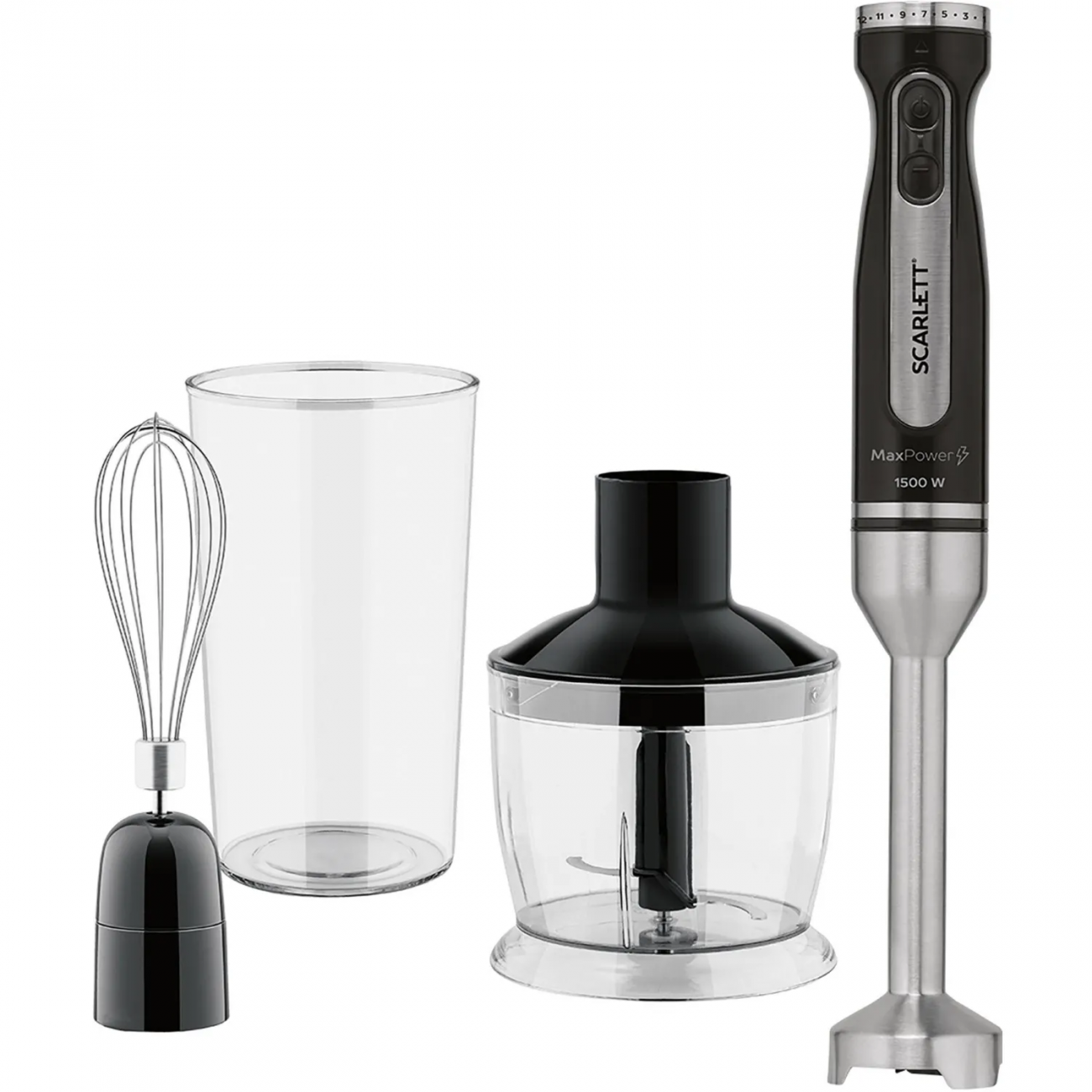 Блендер SCARLETT SC-HB42F96, погружной, 1500Вт, черный 1986752