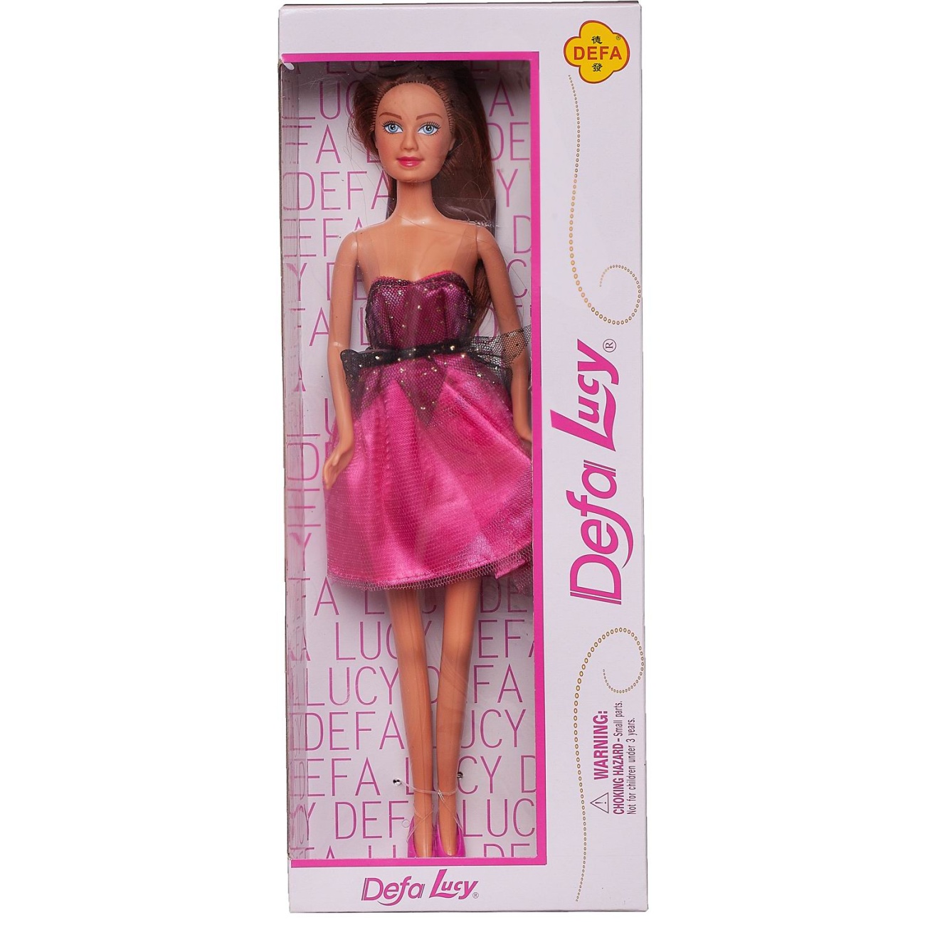 Кукла Defa Lucy Яркий образ в розовом платье 29 см 8136d/розовое