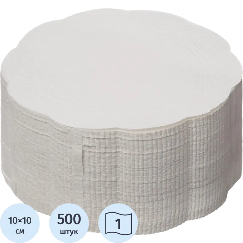 Подставки под чашку (коастер) бумажные d10 см, 500 шт/уп. 1/18 2080960