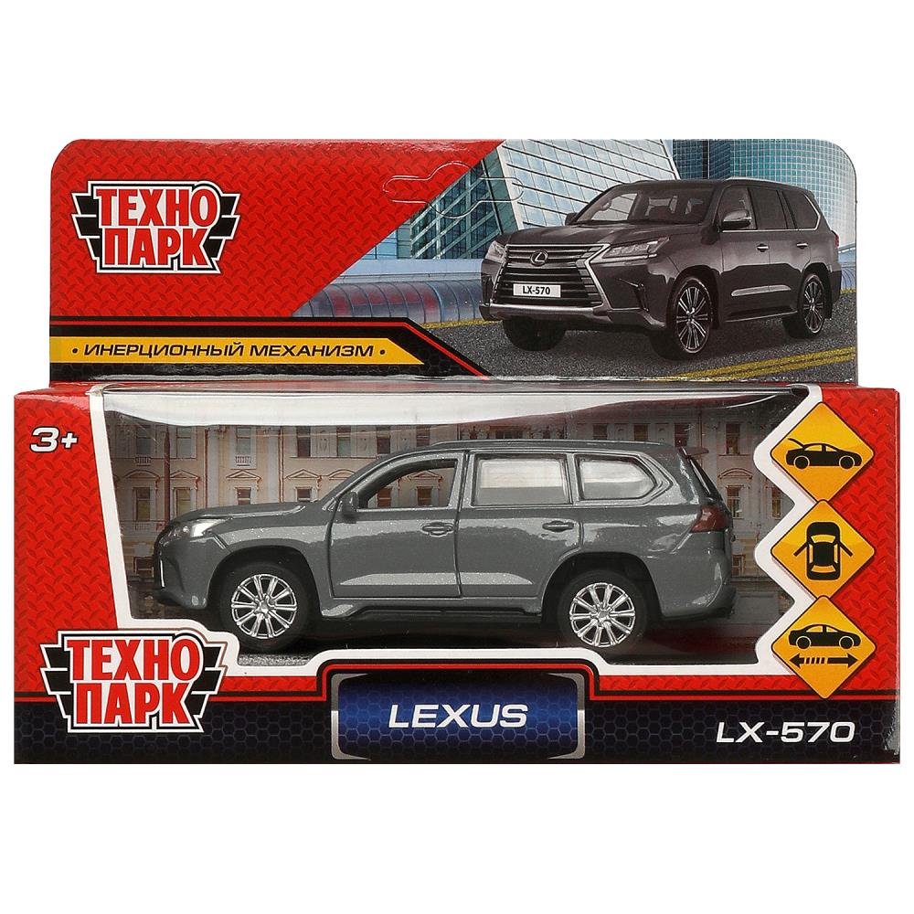 Машина металлическая Лексус LX-570, 12 см. серый, Технопарк LX570-12-GY