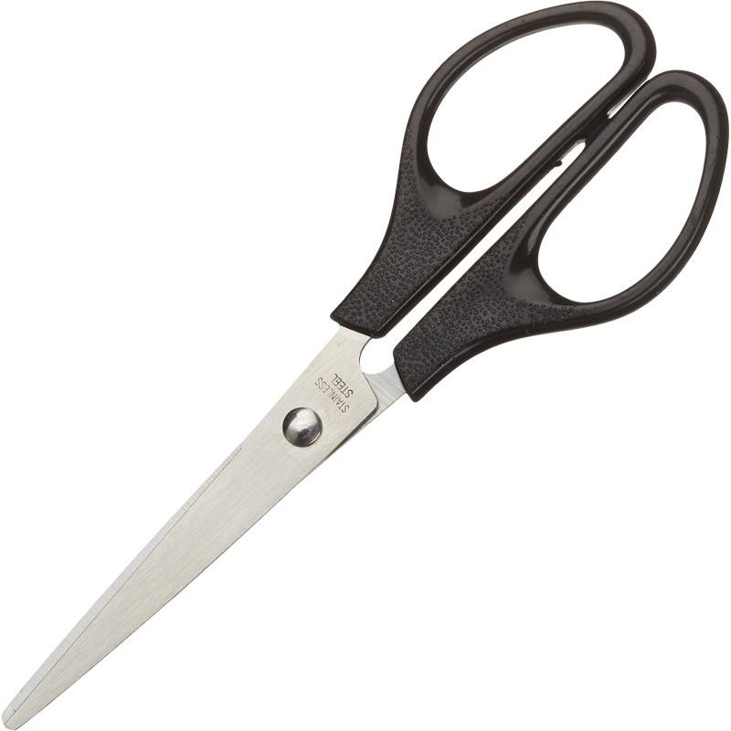 Ножницы Attache 169 мм с пластиковыми симметричными ручками черного цвета 47588