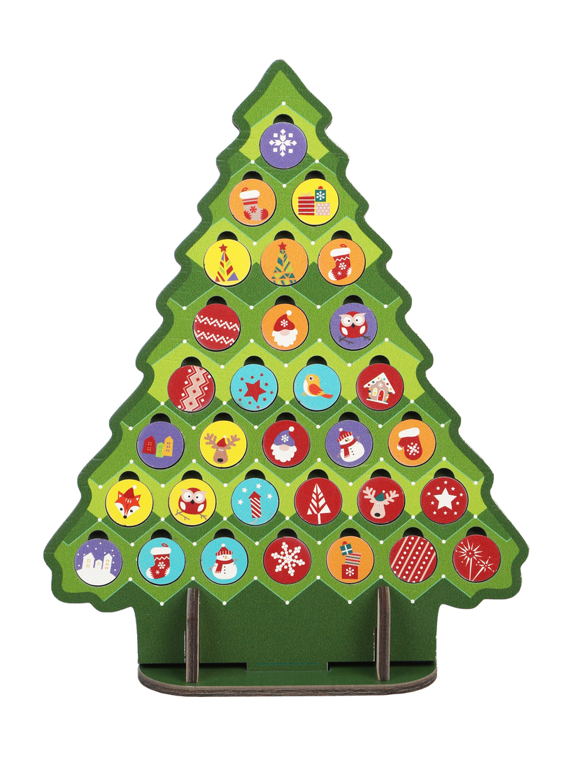 Деревянный вкладыш Адвент-календарь: считаем дни до Нового года Mapacha 962083