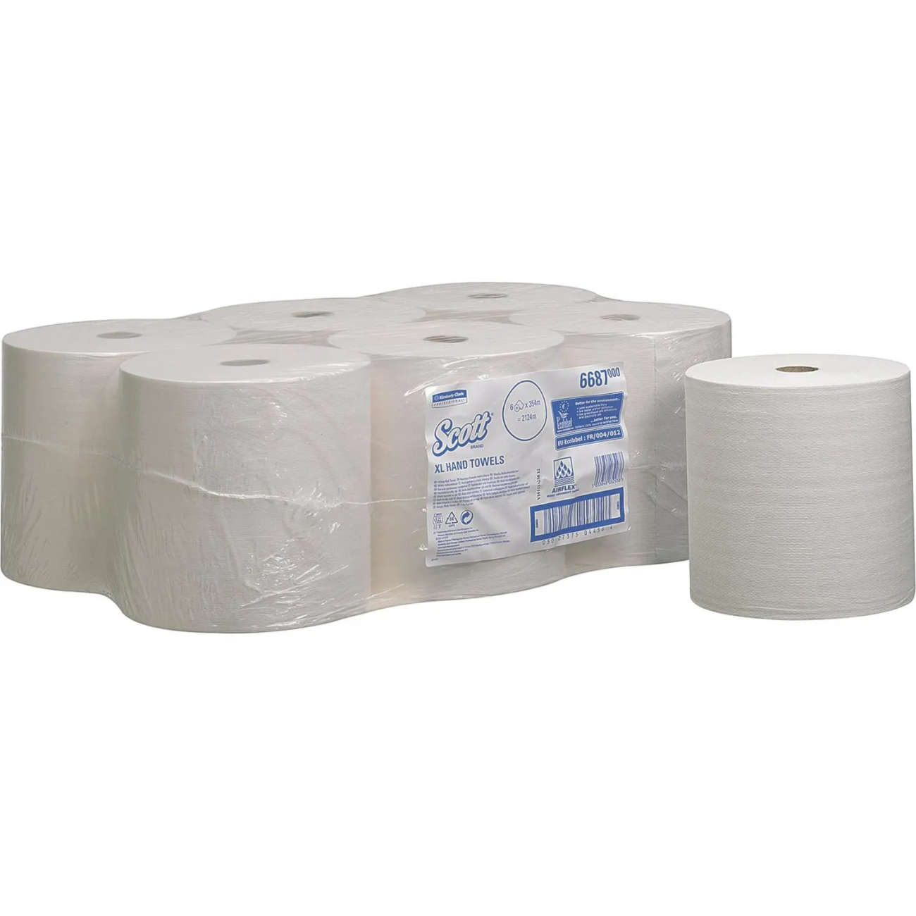 Полотенца бумажные д/дисп в рулонах KK SCOTT? XL 1сл бел 354 м 6 рул. 6687 Kimberly-Clark 570972