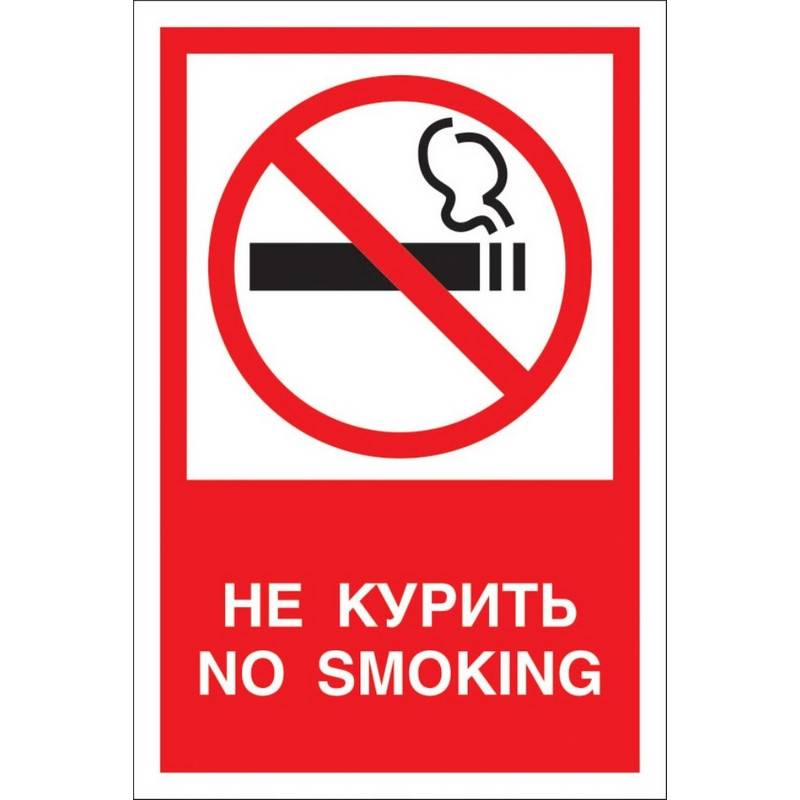 Знак безопасности V51 Запрещается курить! (пленка 200х150) Технотерра 1115514