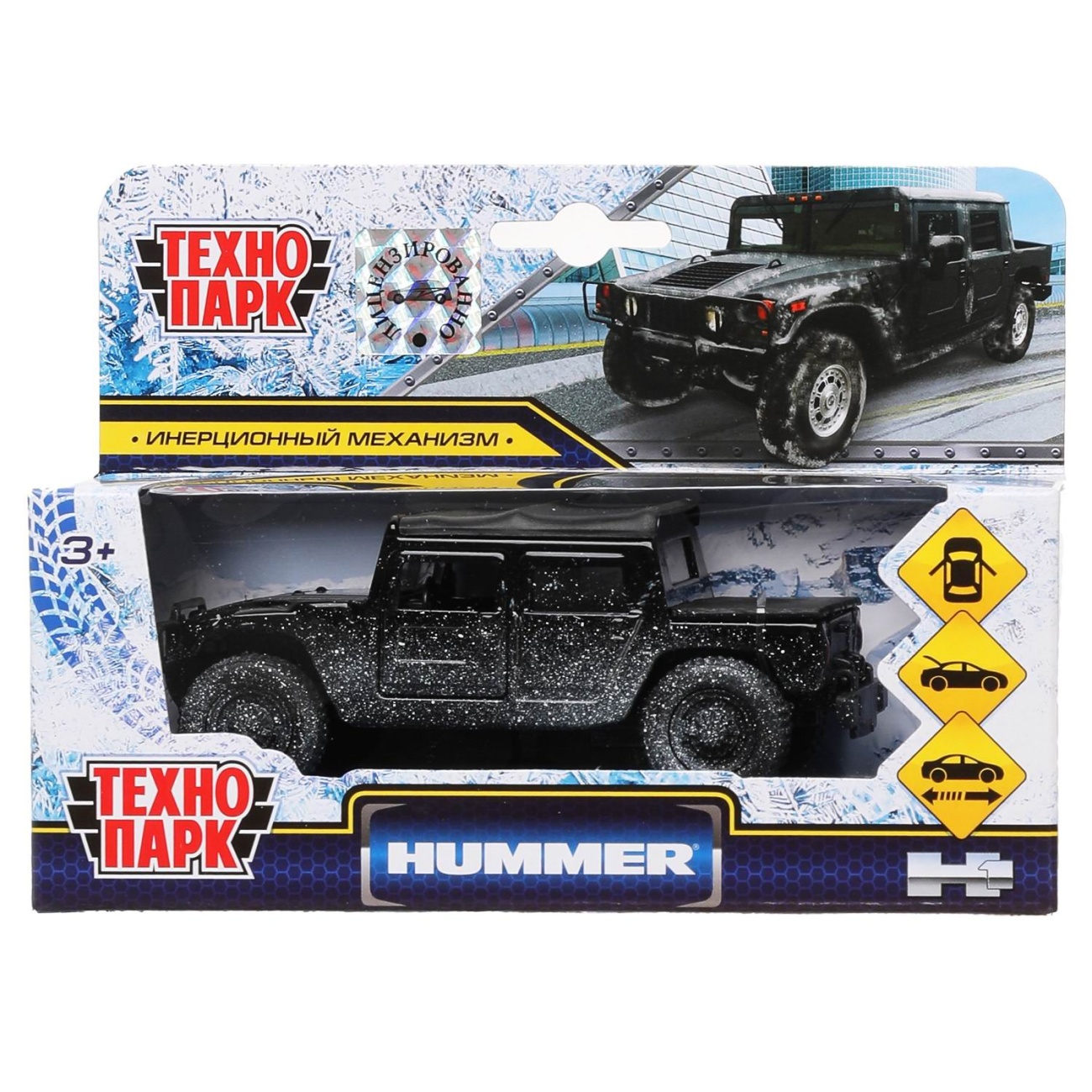 Машинка Технопарк HUMMER h1 Пикап 12 см SB-18-09-H1-N(SNOW)-WB