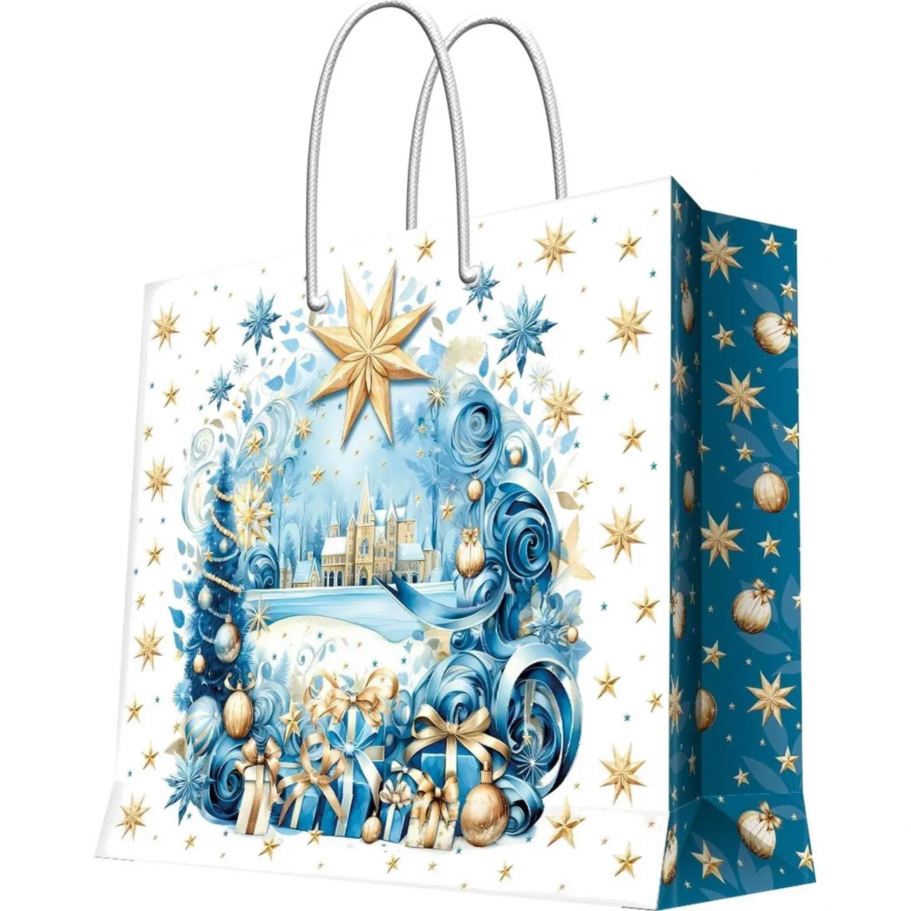 Пакет бумажный 40,6x33x16см арт.93428FE НГ Magic Pack 2103906