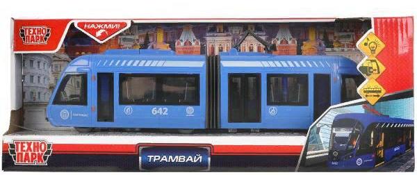 Трамвай Технопарк с резинкой 30 см TRAMNEWRUB-30PL-BU