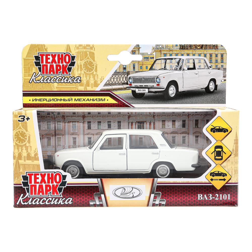 Машина металлическая "Ваз-2101" 12 см. белый, Технопарк 2101-12-WH (72)